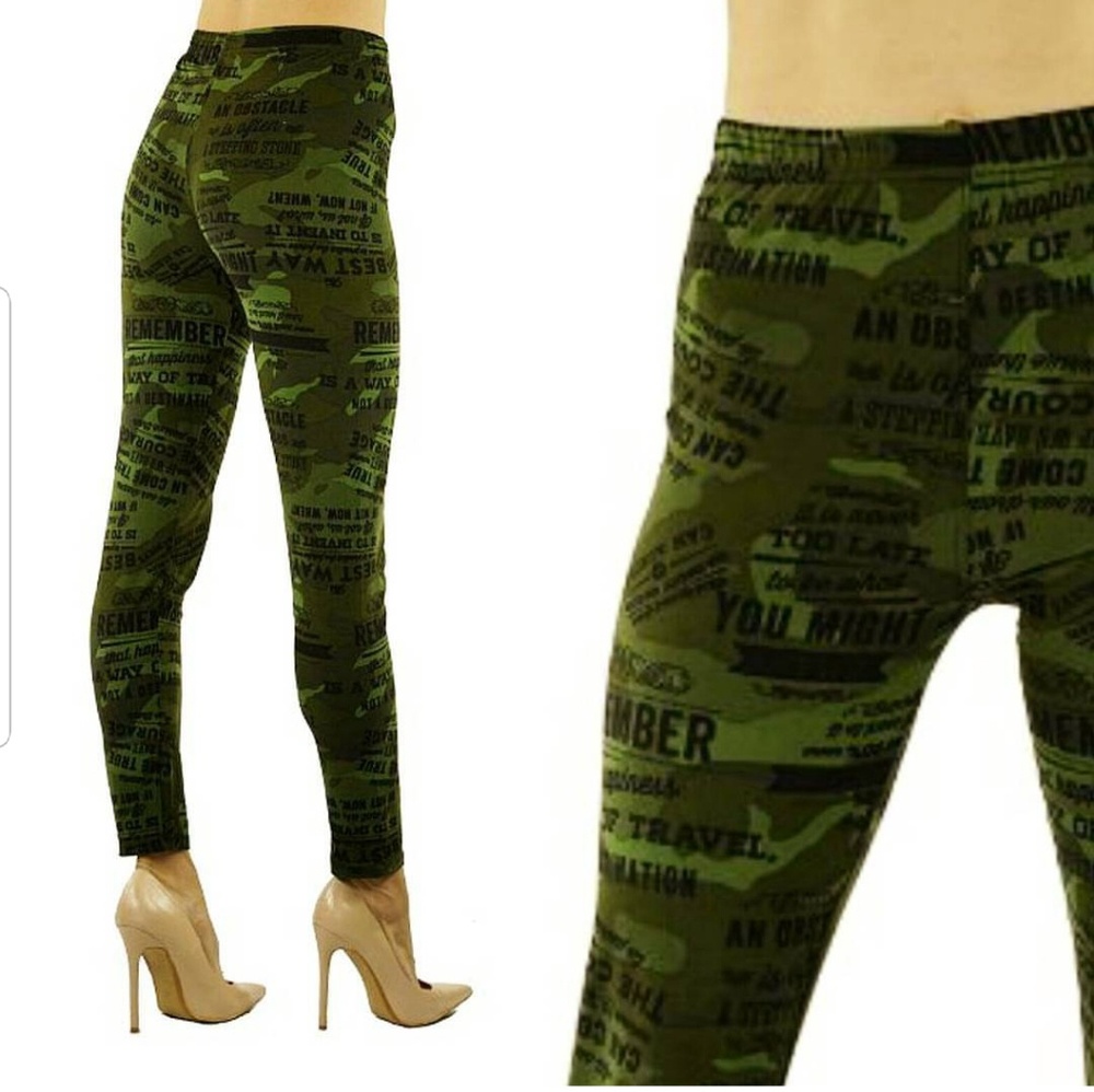 Soft casual camouflage novelty leggings